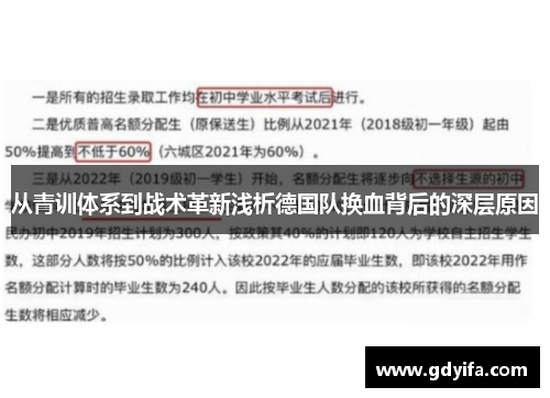 从青训体系到战术革新浅析德国队换血背后的深层原因